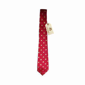 IV Horse tie- Red with Gold metallic thread stars  (Adult)