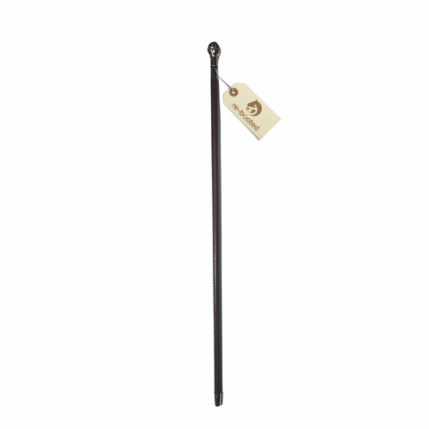 Brown Leather braided show cane
