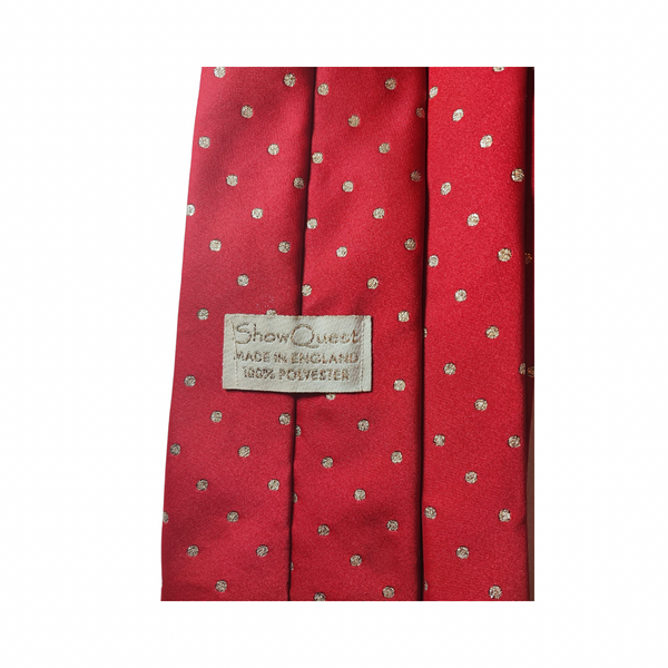 IV Horse tie- Red with Gold metallic thread stars  (Adult)